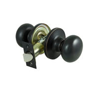 ProSource TFX730V-PS Door Knob, Knob Handle, Metal, Aged Bronze, 2-3/8 to 2-3/4 in Backset, 1-3/8 to 1-3/4 in Thick Door