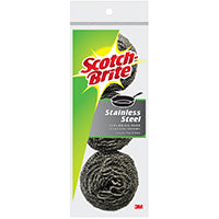 3M 214C Scotch-Brite Stainless Steel Scouring Pads, 3 Count