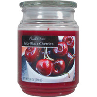 CANDLE-LITE Scented Juicy Black Cherries Fragrance, One 18 oz. Single-Wick Aromatherapy Candle with 110 Hours of Burn Time, Dark Red Color, Jar 3297565