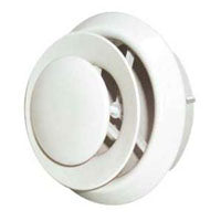 VT0110 Round Air Diffuser, Plastic, 4-5 in Dia, White