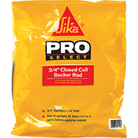 Sika - Polyethylene Foam - Closed Cell Backer Rod (Gray) - to Fill Joints and Cracks Before applying sealant - Water-Resistant, Flexible - 3/4" Diameter x 20' ft. Long