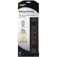 PowerZone OR801120 Power Outlet Strip, 6 -Socket, 15 A, 125 V