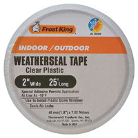 Frost King T94H Plastic Weather-Seal Tape 2-Inch by 25-Feet, Clear, 2" X ft