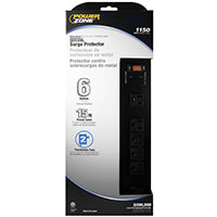 PowerZone OR802135 Surge Protector Power Strip, 125 V, 15 A, Black