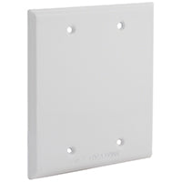 Hubbell-Bell 5175-1 2-Gang Blank Weatherproof Cover,White