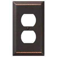 AmerTac 163DDB Wallplate, 1 -Gang, Steel, Aged Bronze
