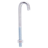 MINTCRAFT LR322 Steel J-Bolt with Nut, 3/8 x 5-Inch, Zinc