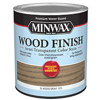 Minwax Company, The 108200000 Wood Finish Stain, Water-Based, Semi-Transparent, Classic Gray, 1-Qt. - Quantity 1