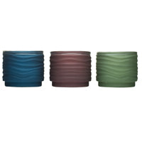 TIKI 1417043 Lavish Woodland Frosted Votive Glass Candle, Assorted, 9 Oz