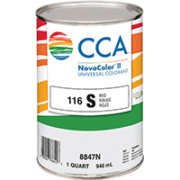 CCA NovoColor II Series 076.008847N.005 Universal Colorant, Fast Red, Liquid, 1 qt