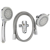 Plumb Pak K751CP Showerhead and Hand Shower Kit, Polished Chrome