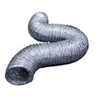 Lambro 412 Flexible Air Connector, 4 in, 8 ft L, Aluminum