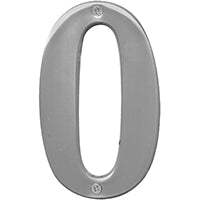 Hy-Ko Products BR-51SN/0 Prestige House Number 0 (ZERO) 5" High, Satin Nickel Finish, 1 Piece