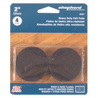 Shepherd Hardware 9867 Protective Pad, Felt, Brown, 2 in Dia