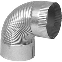 Imperial GV0329 1-Piece Corrugated Stove Pipe Elbow, 8 in