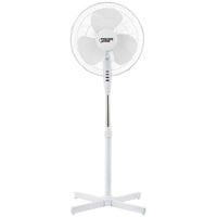 PowerZone FS-40E Oscillating Floor Fan, 120 V, 0.42 A, 90 deg Sweep, 16 in Dia Blade, 3-Blade, Plastic Blade