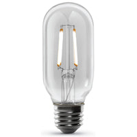Feit Electric T14/CL/VG/LED LED Bulb, Decorative, T14 Lamp, 40 W Equivalent, E26 Lamp Base, Dimmable, Clear