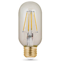 Feit Electric “Original” Vintage Exposed Filament Amber Glass Soft White (2100K) Dimmable T14 Light Bulb (T14/VG/LED)