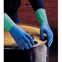 SPONTEX 11952 Heavy-Duty Protector Gloves, M, Rubber, Blue