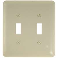 Amerelle 935TTAL Wallplate, 5 in L, 4-5/8 in W, 2 -Gang, Steel, Light Almond
