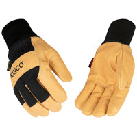 Kinco,1928KW-M, Thermal Lined Grain Pigskin Leather Palm Glove- Abrasion Resistant, Comfortable, Debris-Proof, & Knuckle Protection - for Farm, Construction, All Purpose, Snow Removal, Ranch - Medium