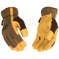 Kinco 2014HK-L Leather Work Gloves, Synthetic Leather Palm, Stretchy Poly Spandex Back