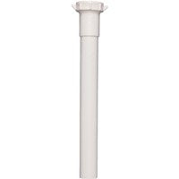 Plumb Pak PP945W Extension Tube, 1-1/4 in Dia X 12 in L, Slip Joint, Plastic, 1 1/4" x 12", White