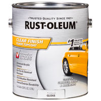 Rust-Oleum 320202-2PK Concrete & Garage Clear Finish Topcoat, Gallon, Gloss Clear, 2 Pack