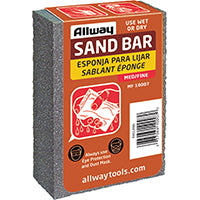 ALLWAY TOOLS MF Sand Bar, 4 in L, 2-1/2 in W, Fine, Medium, Aluminum Oxide Abrasive