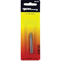 Forney 60124 Tungsten Carbide Burr with 1/4-Inch Shank, Tree Radius, 1/4-Inch