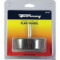 Forney 60183 Mounted Flap Wheel with 1/4-Inch Shank, 3-Inch-by-1-Inch, 120-Grit