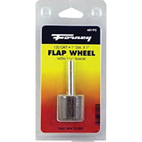 Forney 60192 Mounted Flap Wheel with 1/4-Inch Shank, 1-Inch-by-1-Inch, 120-Grit
