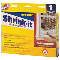 Warp's Shrink-it Series SK-38 Window Sealer Kit, 38 in W, Clear