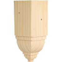 Waddell ICTB52 Crown Corner Block Moulding, Pine