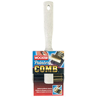 WOOSTER Painter's Comb 1832 Brush Comb, 1 in L Trim, Brass Trim, Polypropylene Handle