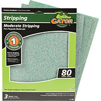 Gator 7261 Sanding Sheet, 11 in L, 9 in W, 80 Grit, Medium, Aluminum Oxide Abrasive