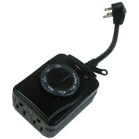 PowerZone TNOCD002 Countdown Timer with Photosensor, 15 A, 125 V, 1875 W, 2 -Outlet, Black