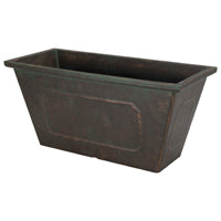 Landscapers Select PT-S049 Planter, 19 W, Rectangle, Resin, Black, Metallic