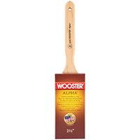 WOOSTER 4232-2 1/2 Paint Brush, 2-1/2 in W, 2-15/16 in L Bristle, Synthetic Bristle, Flat Sash Handle
