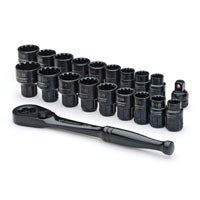SOCKET SET 20PC 3/8DR SAE/MET