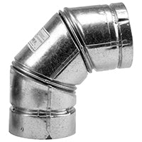 SELKIRK 243231 Type L Vent Stove Pipe Elbow, Galvanized, 3"