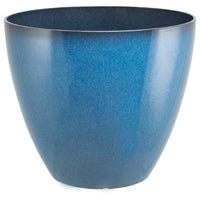 Landscapers Select PT-S080 Planter, 15 in Dia, Round, Resin, Blue, Blue