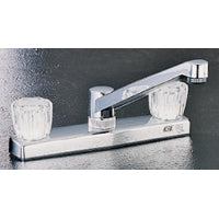 Boston Harbor PF8201A Kitchen Faucet, 1.8 gpm, 2-Faucet Hole, Plastic, Chrome Plated, Deck Mounting, Round Handle
