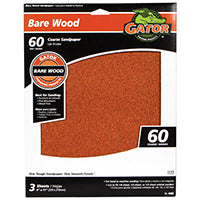 ALI INDUSTRIES 4462 3-Pack 60 Grit Garnet Sandpaper