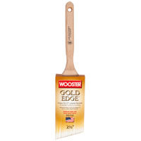 WOOSTER 5236-2-1/2 Paint Brush, 2-1/2 in W, 2-15/16 in L Bristle, Polyester Bristle, Semi-Oval Angle Sash Handle