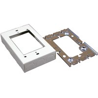 Wiremold B5 Starter Box, 1 -Gang, Metal, Ivory, Wall Mounting