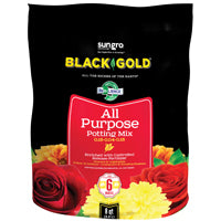 sun gro BLACK GOLD 1410102 8.00 QT P Potting Mix, Granular, Brown/Earthy, 240 Bag