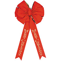 Holiday Trims 6016 Christmas Bows, Deluxe Red Velvet with Gold Christmas Bows