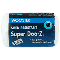 WOOSTER R204-4 Paint Roller Cover, 1/2 in Thick Nap, 4 in L, Woven Fabric Cover, White