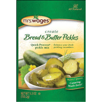 Mrs. Wages W620-J7425 Bread and Butter Pickle Mix, 5.3 oz Pouch